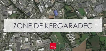 Vue aérienne de la zone de Kergaradec à Brest